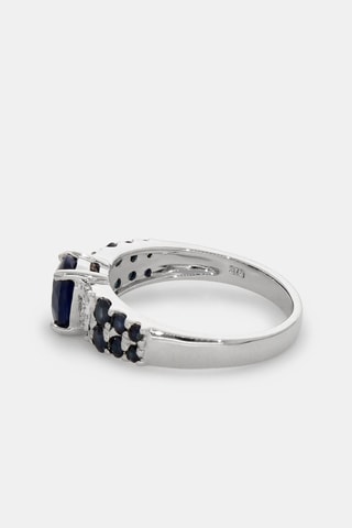 Anillo Sapphire Bliss - Oro blanco, zafiros y diamantes