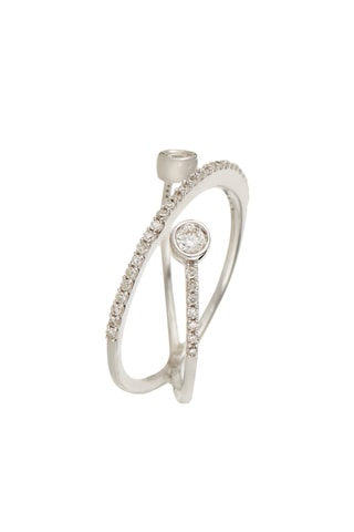 Anillo - Oro blanco y diamantes