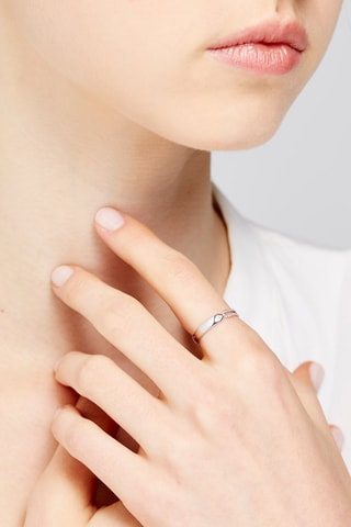 Anillo Faux-jumeaux  -  Oro blanco y diamantes