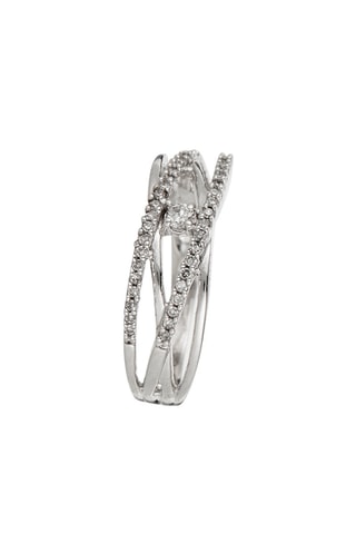 Anillo Croisi Diams - Oro blanco y diamantes