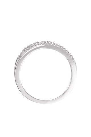 Anillo Croisi Diams - Oro blanco y diamantes