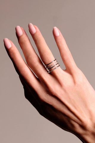 Anillo Pytho - Oro blanco y diamantes