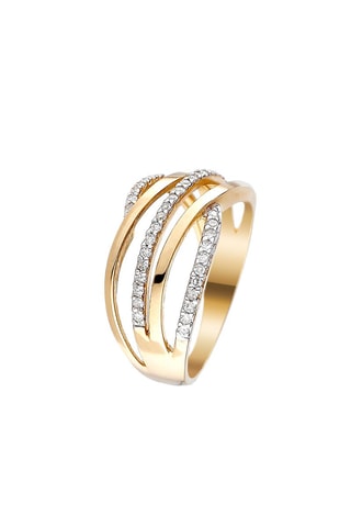 Anillo Entrelacs Luz  -  Oro amarillo y diamantes