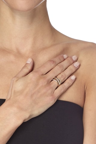 Anillo Entrelacs Luz  -  Oro amarillo y diamantes