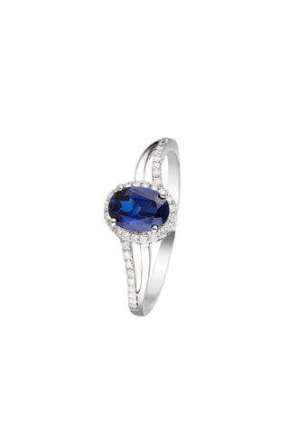 Anillo Bleu Nuit  -  Oro blanco, zafiro y diamantes
