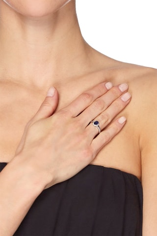 Anillo Bleu Nuit  -  Oro blanco, zafiro y diamantes