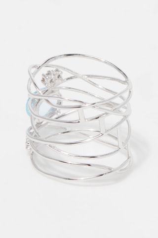 Anillo Finesse Topaze - Oro blanco, diamantes y topacio