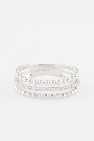 Anillo Bubble Trilogy - Oro blanco y diamantes