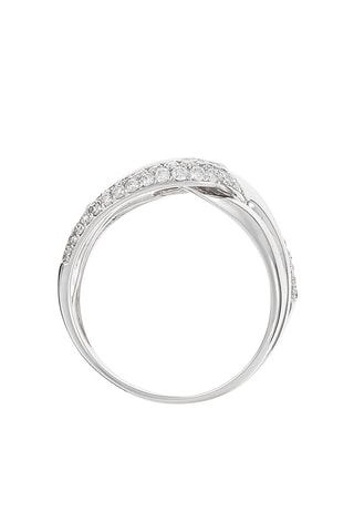 Anillo Entrelacs Nella  - Oro blanco y diamantes