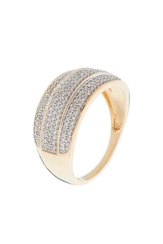 Anillo Lumineuse 3 rangs - 
Oro amarillo y diamantes