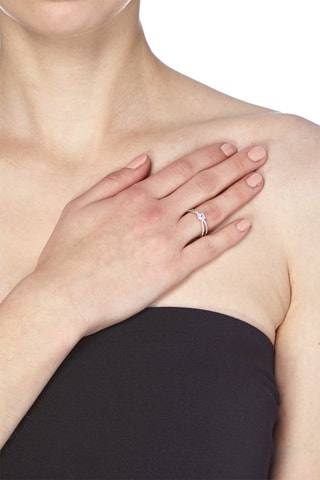 Anillo Croisée des chemins - Oro blanco y diamantes