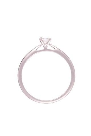 Solitario Unique  - Oro blanco y diamante