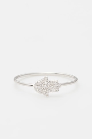 Anillo Mano - Oro blanco y diamantes