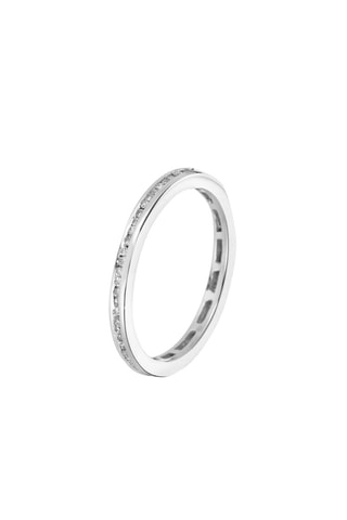 Alianza Noces de Diamant - Oro blanco y diamantes