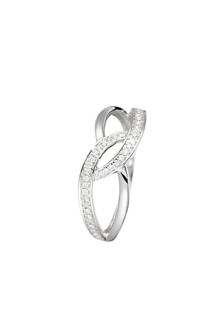 Anillo Doubles Boucles - Oro blanco y diamantes