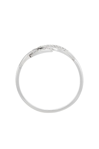 Anillo Feuille dansante - Oro blanco y diamantes