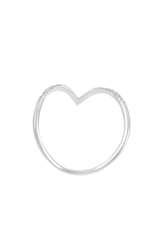 Anillo Flêche d'Amour - Oro blanco y diamantes