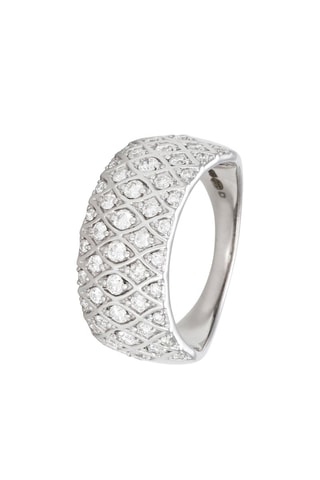 Anillo True romance - Oro blanco y diamantes