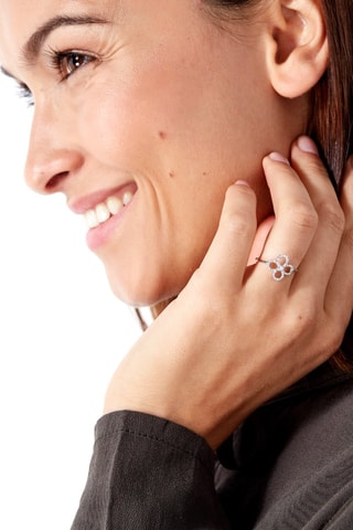 Anillo Arabis - Oro blanco y diamantes