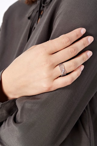 Anillo Jolie Fusion  - Oro blanco y diamantes