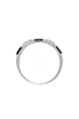 Alianza Eclat Saphir -  Oro blanco, diamantes y zafiro