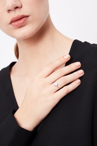 Anillo Bulle d'amour - Oro blanco y diamantes