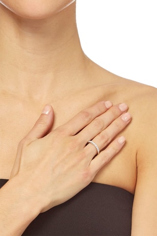 Alianza tour de diamants -  Oro blanco y diamantes 0,33 quilates/12