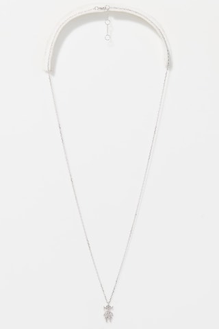 Collar Koritsi - Oro blanco y diamantes