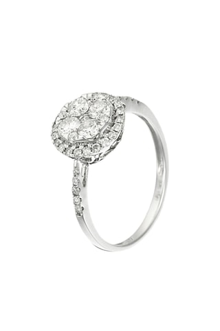 Bague Pompadour - Or blanc et diamants