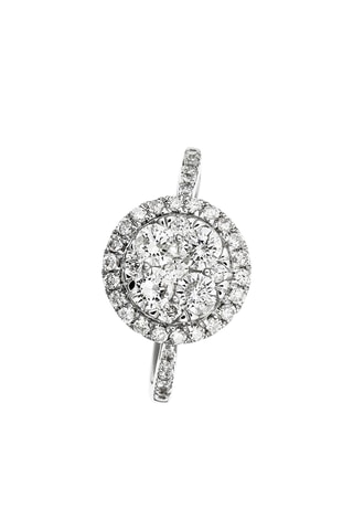 Bague Pompadour - Or blanc et diamants