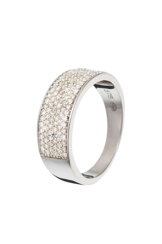 Bague Allée Princière - Or blanc et diamants