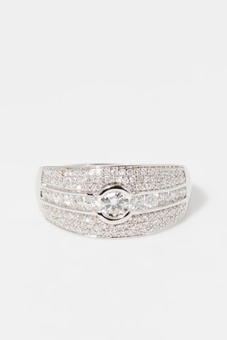 Bague Jonc Lumineux - Or blanc et diamants