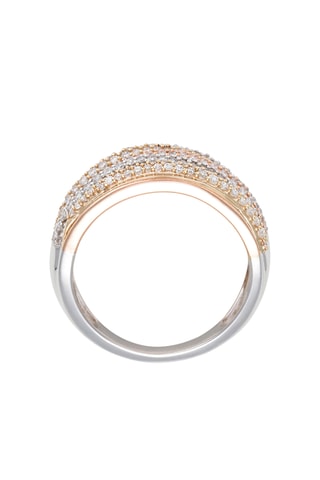 Anillo Golden roads - Oro blanco, oro amarillo, oro rosa y diamantes