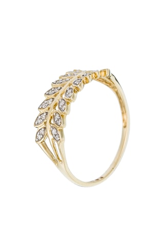 Anillo Feuillage Lumineux - Oro amarillo y diamantes