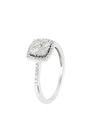 Bague Quadra - Or blanc et diamants