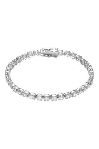 Pulsera Rivière - Oro blanco y diamantes