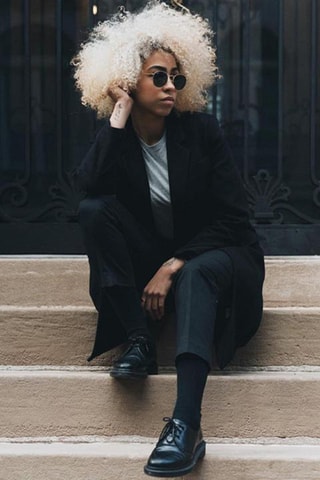 Derbies en cuir vegan - Noir