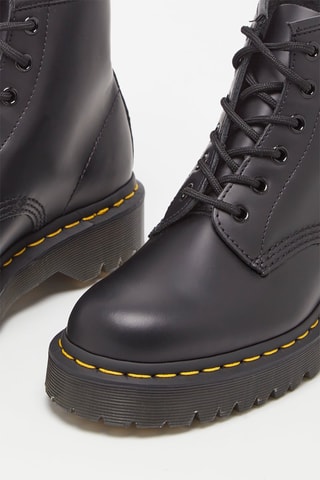 Bottines plateformes en cuir 101 Bex Black Smooth - Noir