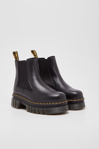 Bottines Chelsea plateformes en cuir Audrick Chelsea Black Nappa Lux - Noir