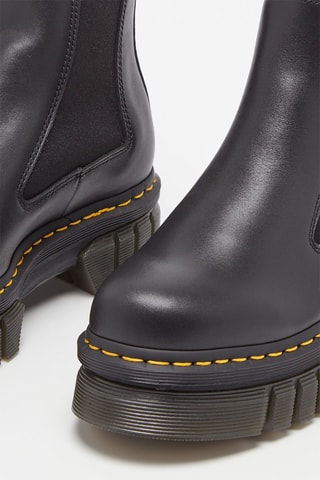 Bottines Chelsea plateformes en cuir Audrick Chelsea Black Nappa Lux - Noir