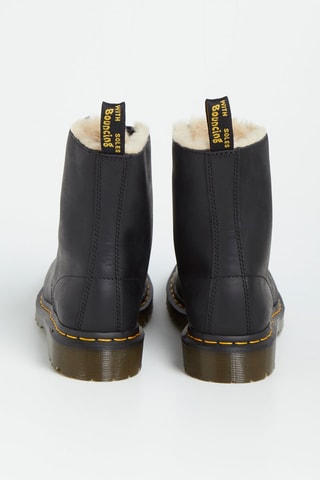 Bottines fourrées en cuir 1460 Serena - Noir