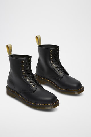 Bottines en cuir végan 1460 - Noir