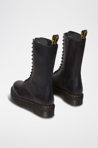 Bottines montantes en cuir Lisa - Noir