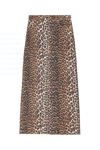 Biologisch Katoenen Spijkerrok Hoge Taille - Beige en Zwart