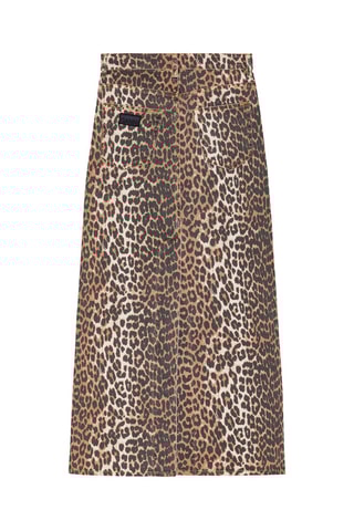 Biologisch Katoenen Spijkerrok Hoge Taille - Beige en Zwart