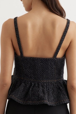 Biologisch Katoenen Crop Top - Zwart