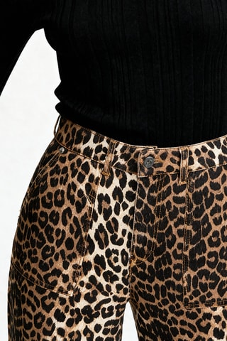 Biologisch Katoenen Jeans Hoge Taille - Beige