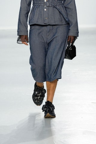 Denim en Biologisch Katoenen Short - Blauw