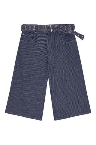Denim en Biologisch Katoenen Short - Blauw
