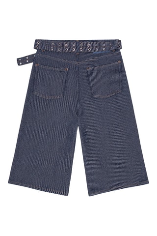 Denim en Biologisch Katoenen Short - Blauw